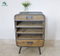 Retro Urban Industrial Style Three Drawer Bedside Cabinet Chest Table