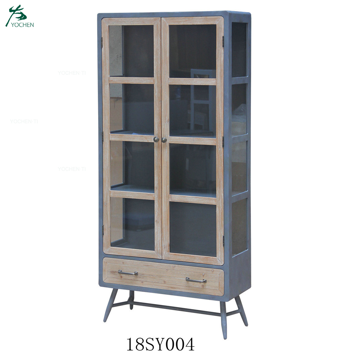 OEM customized low MOQ iron wooden industrial cheap book cabinet
