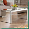 Living room diamond crush furniture glass mirrored coffee table