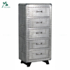 special artwork aluminum surface wood 2 cabinet drawer in living room