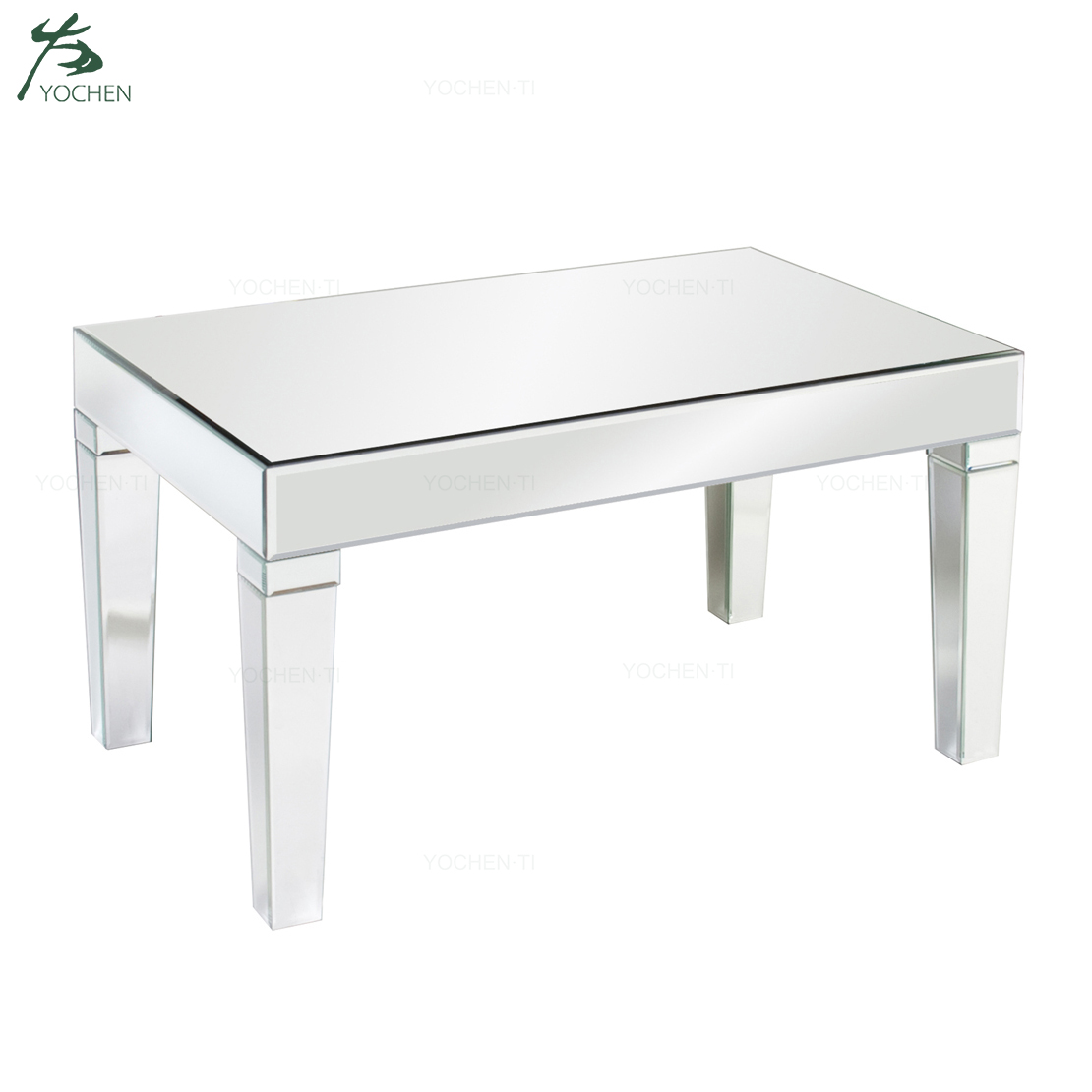 Modern style mirrored furniture living room console table with 2 drawers