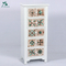 decorative living room colorful drawers white wooden console table