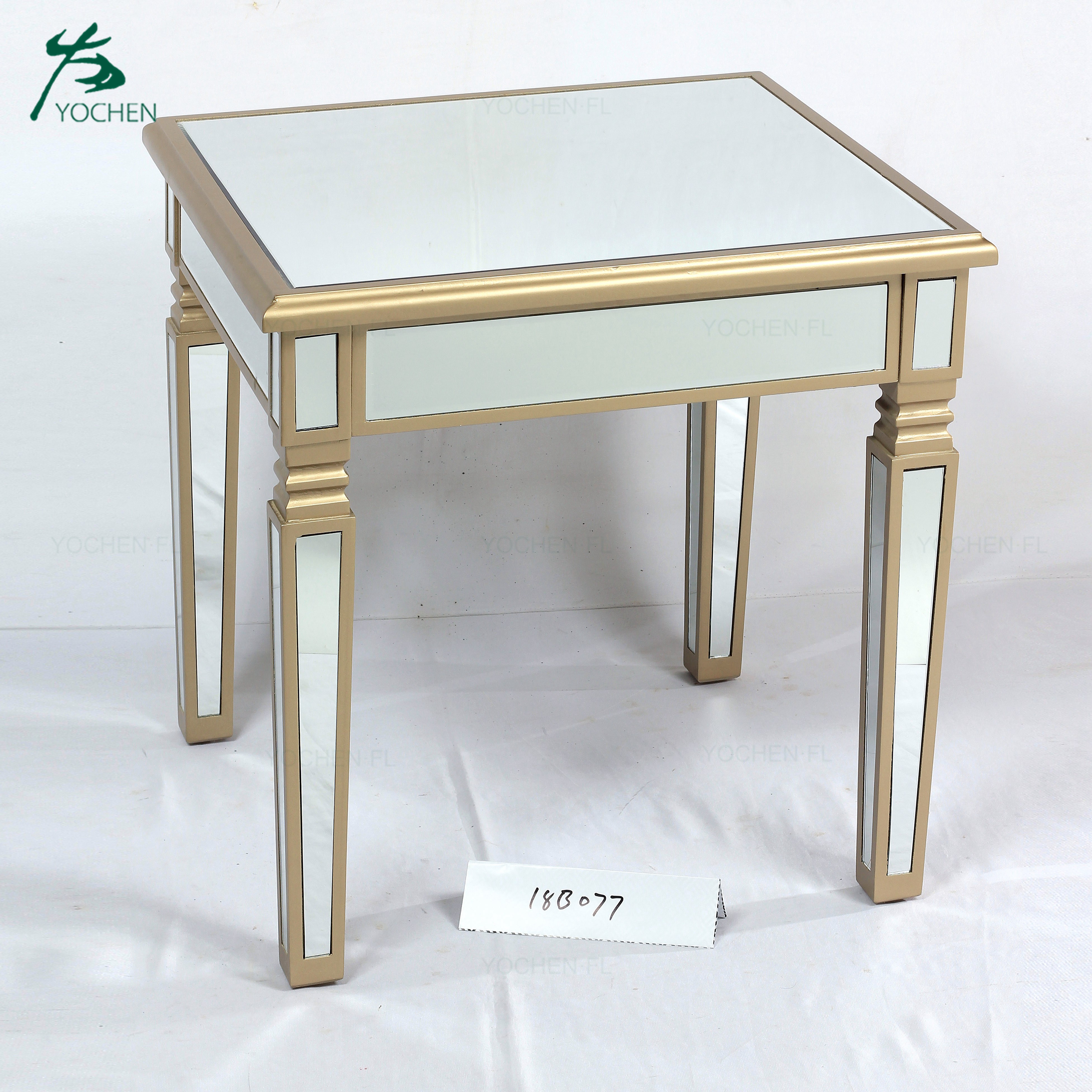 mirrored living room coffee table modern wooden end table