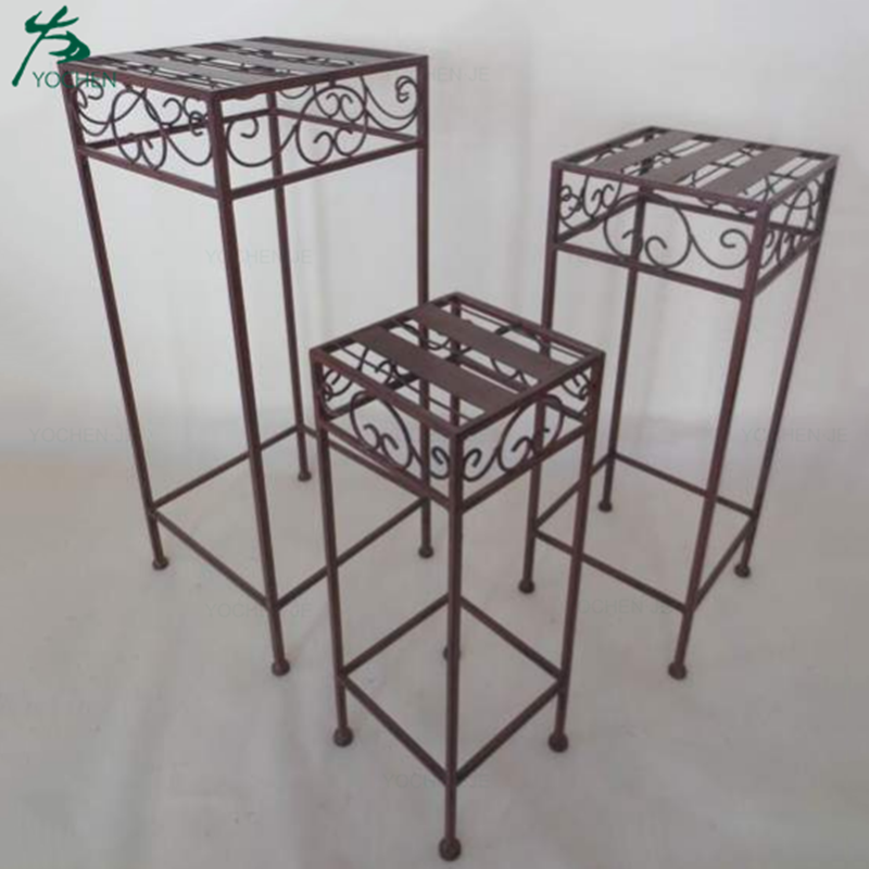 outdoor furniture wrought iron rectangular metal nesting tables