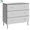 Toughened Black Glass Bedroom Mirrored Chest of Drawers