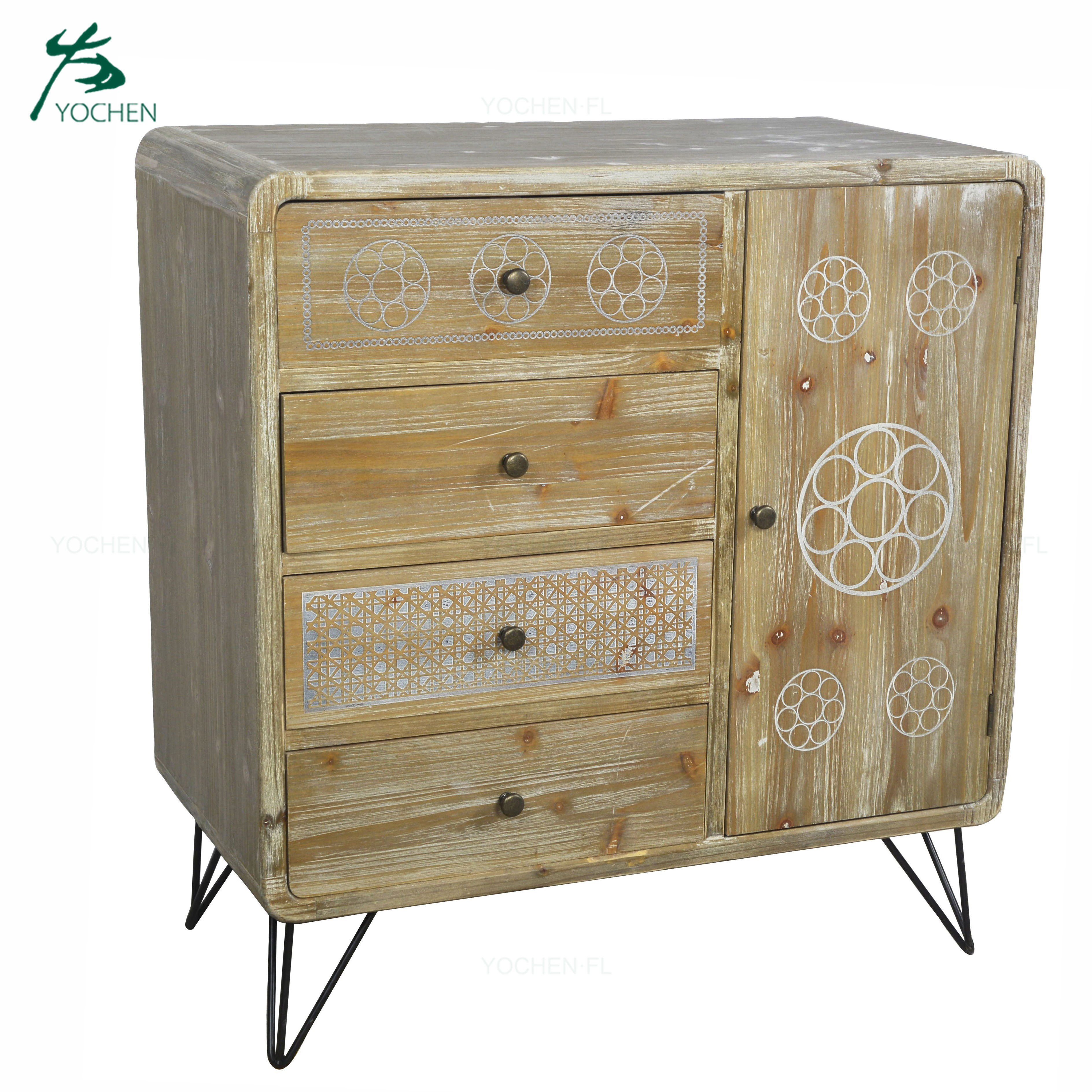 classic living room furniture small wood drawer cabinet storage