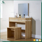 Modern Simple Style White Wooden Dressing Table With Lighted Mirror