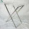 Stainless Steel Folding Acrylic Top Side End Table Lamp Table