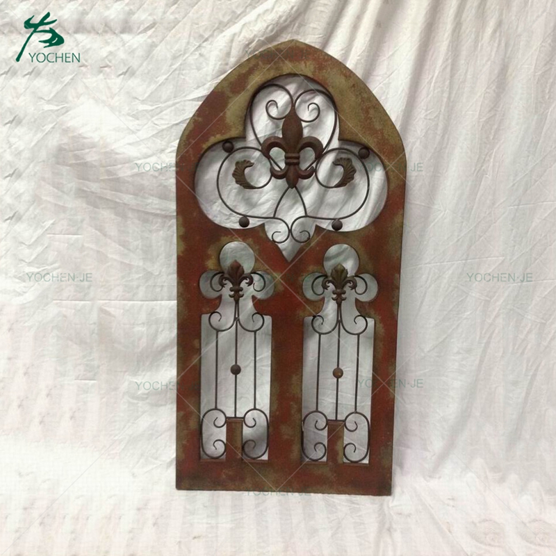Home decorative hand carved reclaimed wood antique mirror
