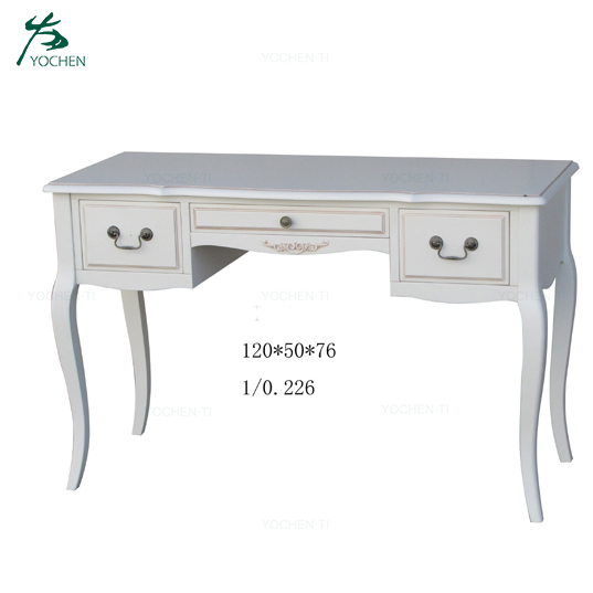 Home Furniture Modern White Printing Wooden Table With Stool Design
