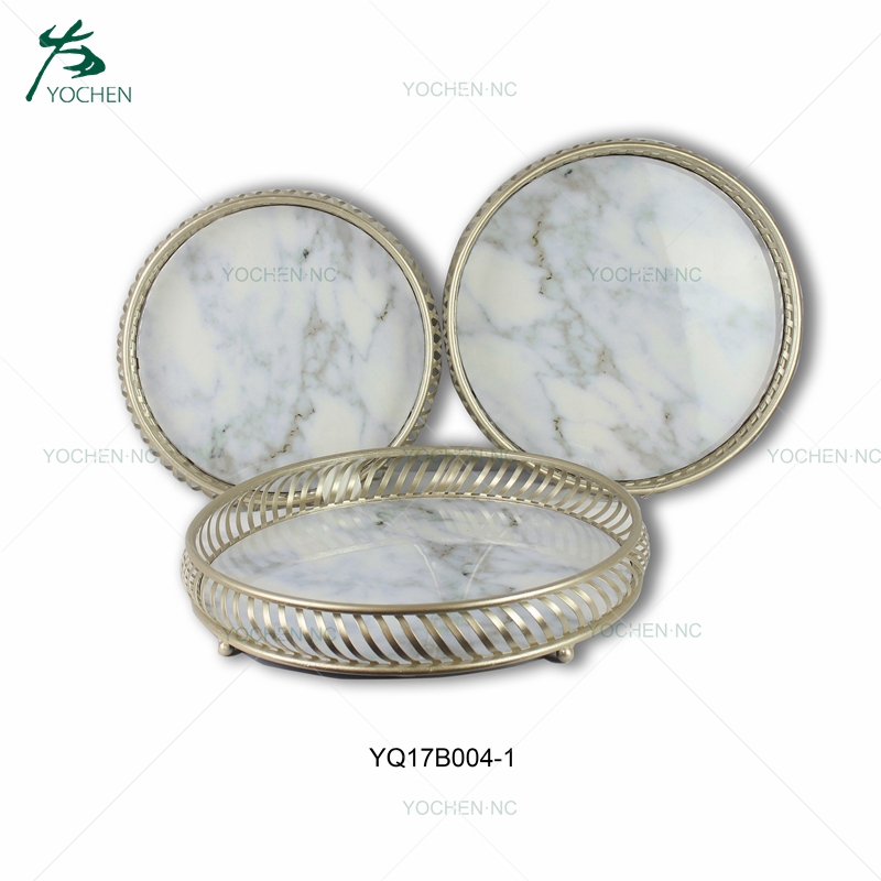 living room decorative marble serving tray