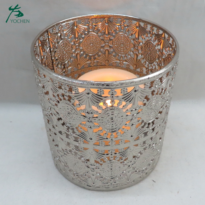 Hurricane metal decorative tealight candle holder