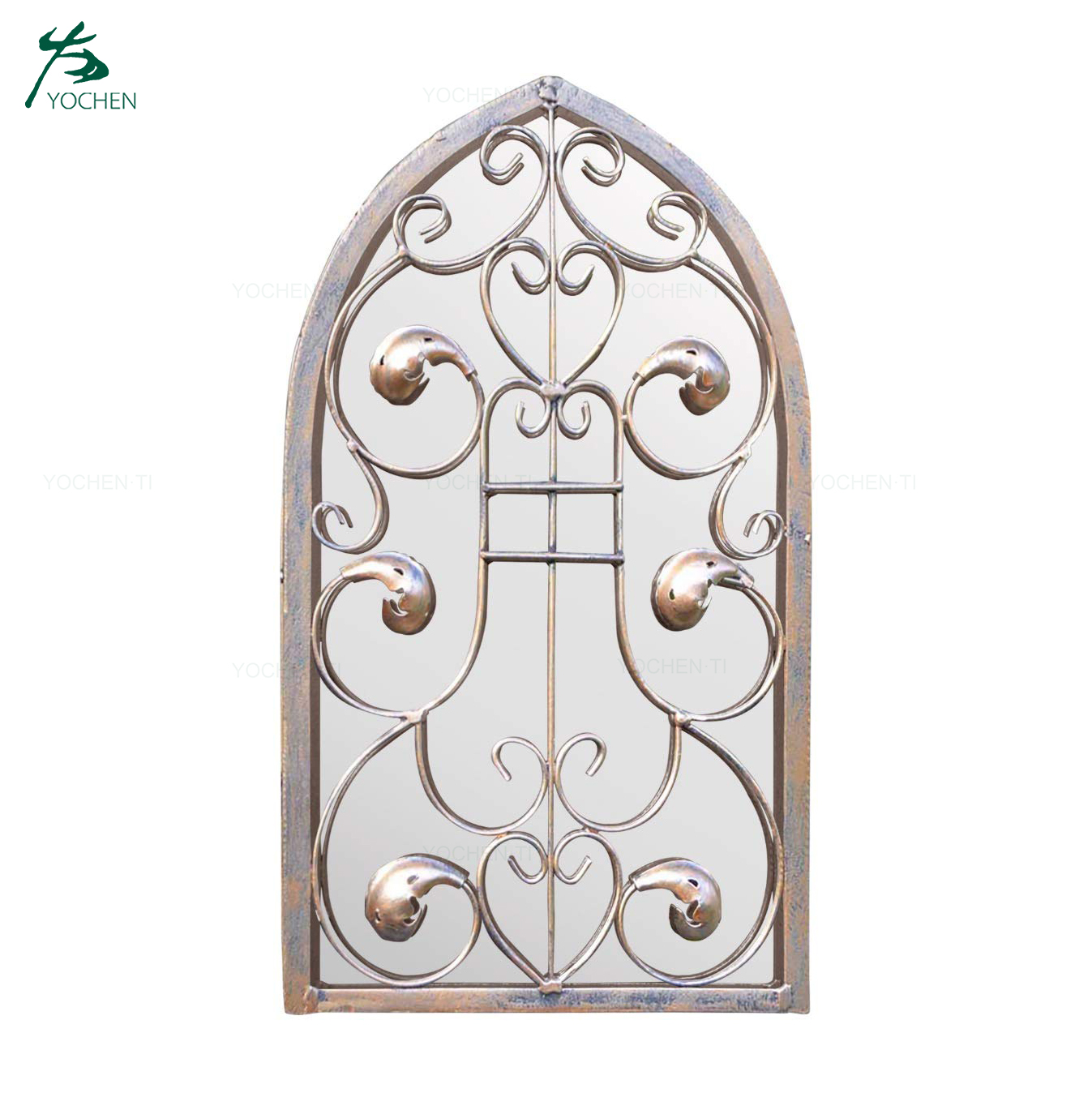 Old Decorative Mirrors in Wrought Iron Bathroom Round Living Mirrors