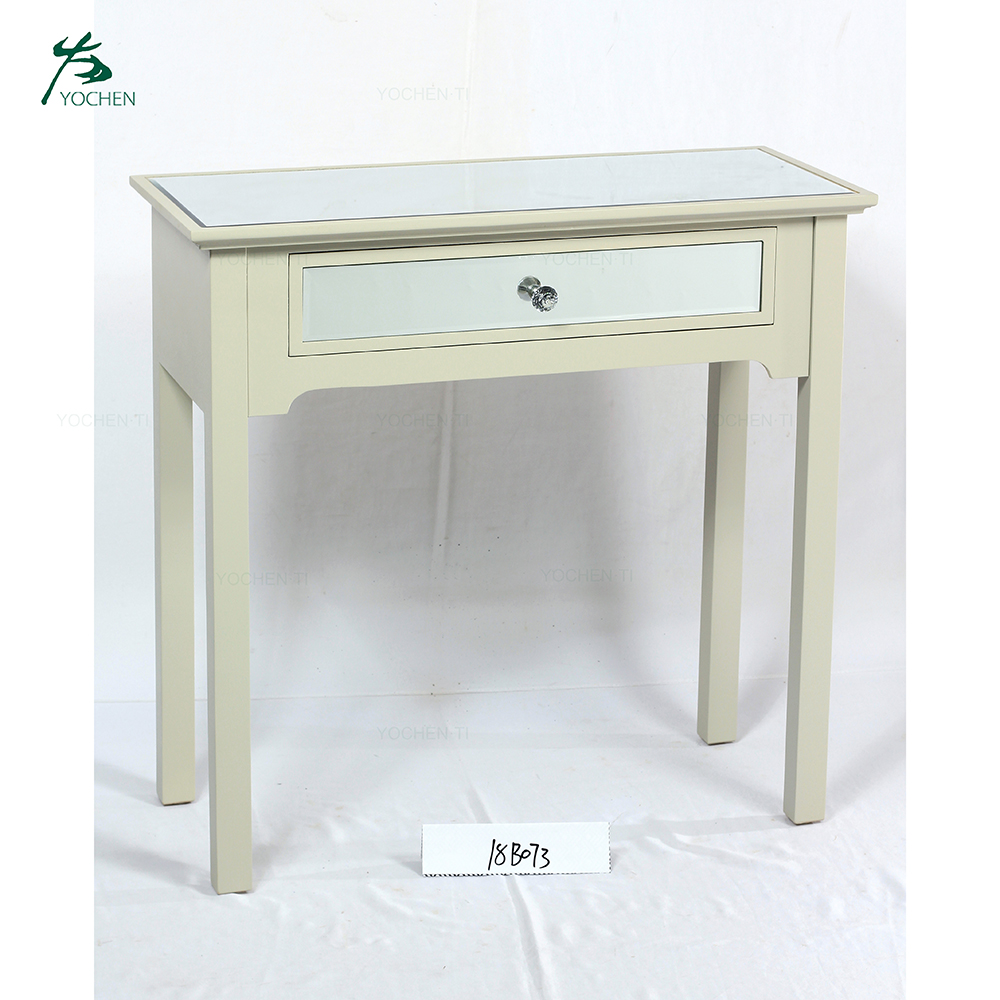 KD furniture drawer mirrored table living room Console Table with 1 Drawer