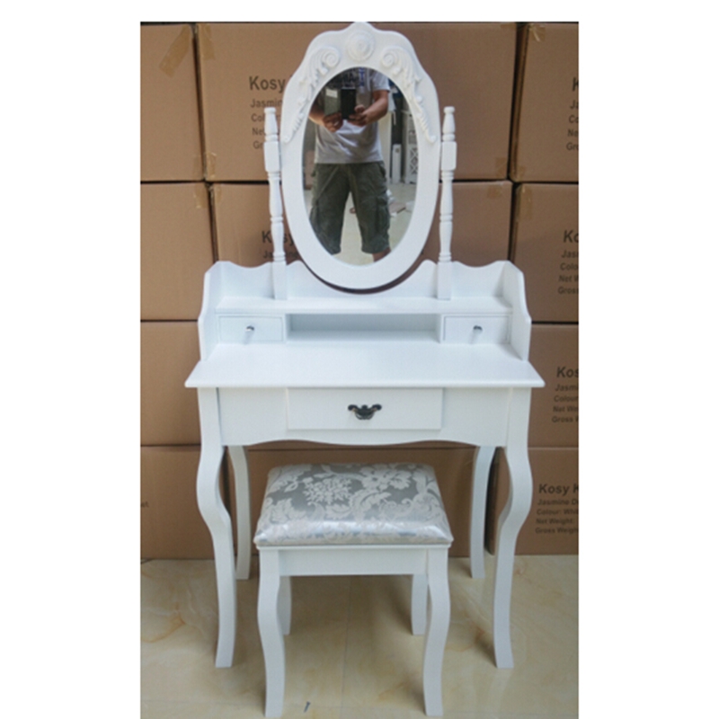 White Wood Cheap Vanity Modern Dressing Table Furniture