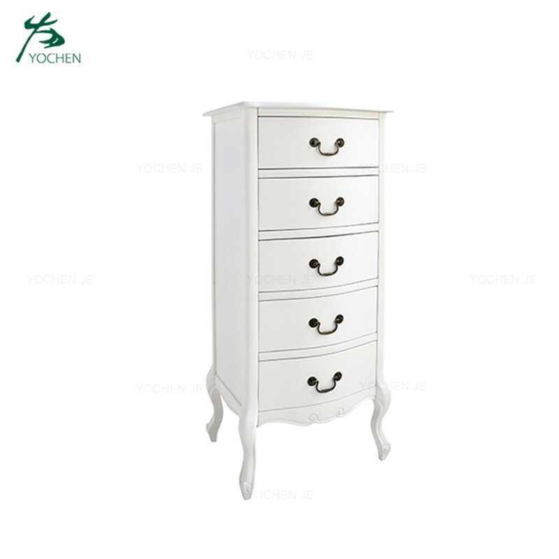 MDF Narrow Tall Wood Side Cabinet Chest of Drawers Wood
