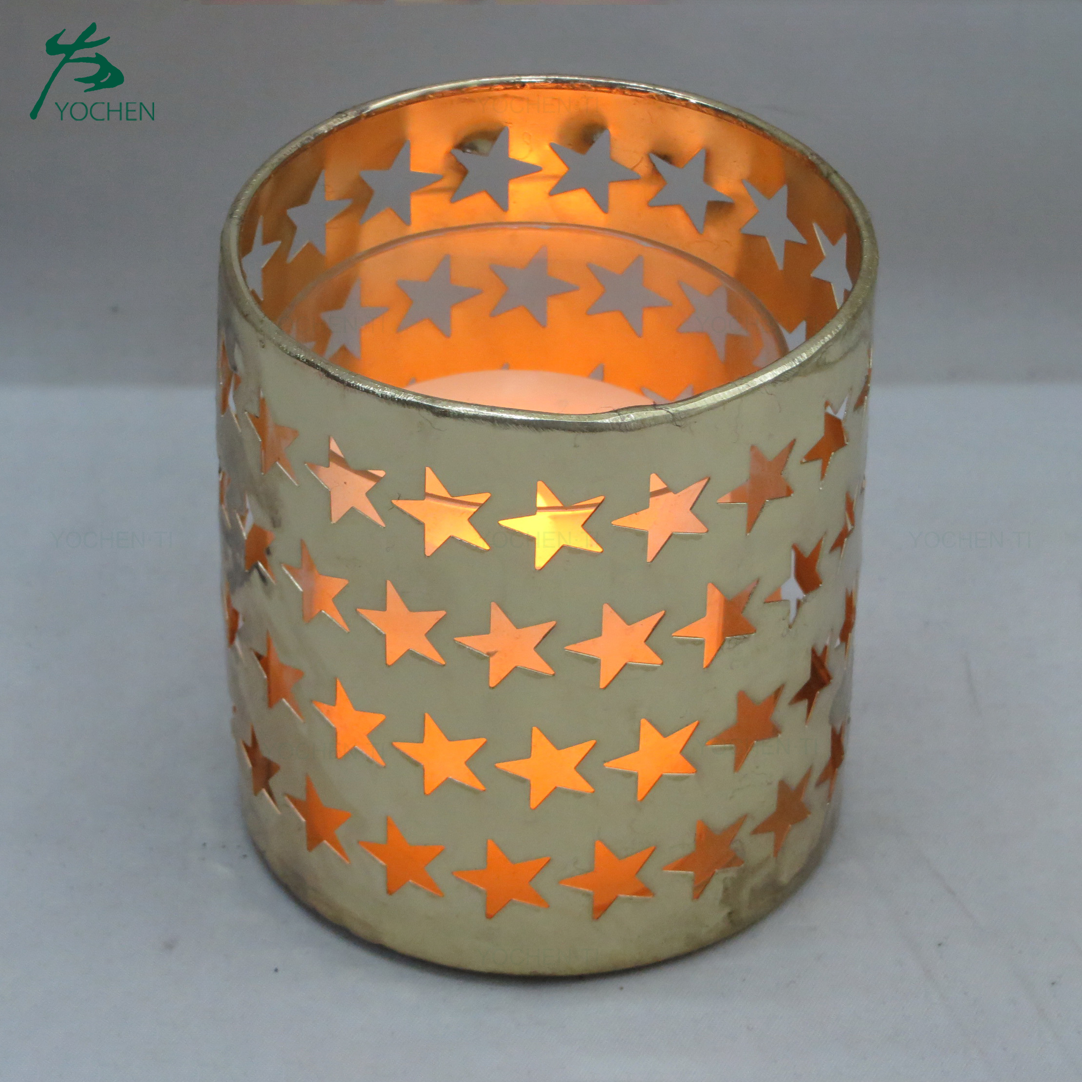 Metal Star Pattern Candle Holders For Home Decoration Pieces