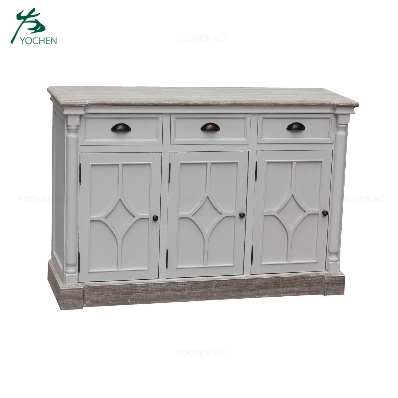living room wooden cabinet hand painted sideboard